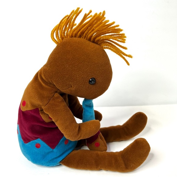 Kokopelli Toys Vintage Kokopelli Bean Doll Blue Large Stuffed